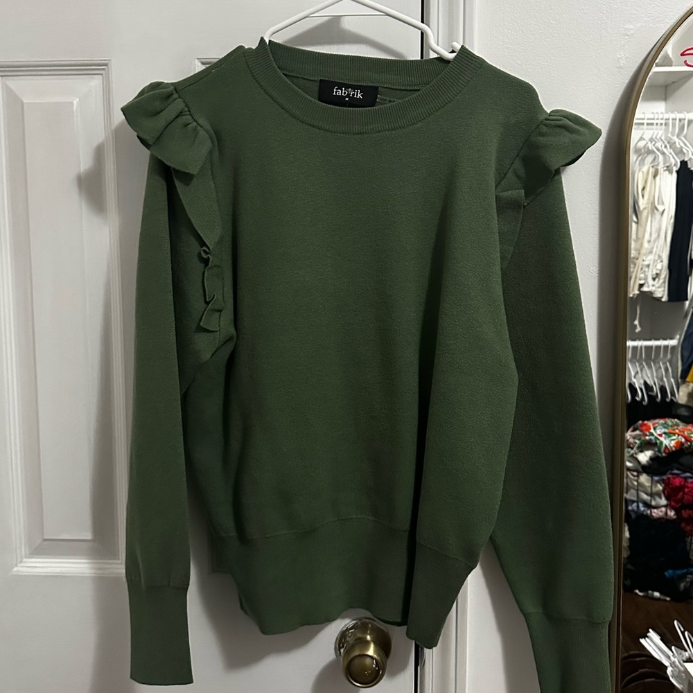 fab'rik Olive Knit Top